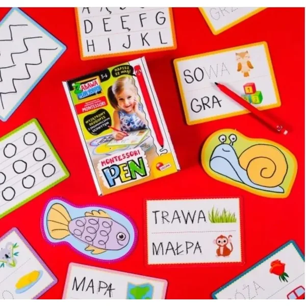 Lisciani - Montessori Pen - długopis z 32 tabliczkami (544201) - zdjęcie 4