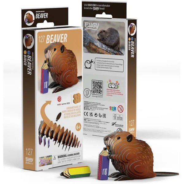 Eugy - Bóbr Eko Układanka 3D (710693)