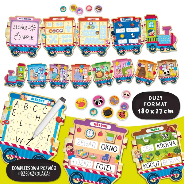 Lisciani - Carotina cię nauczy! Pociąg z grami (610933) - zdjęcie 3