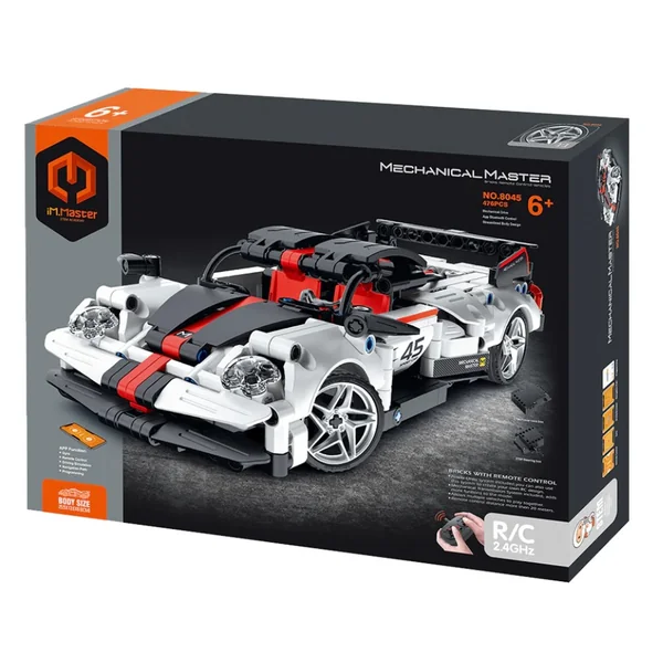 iM.Master - Klocki Wyścigówka biała zdalnie sterowana 476 elementów