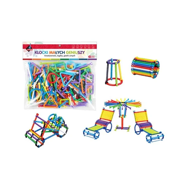 Askato - Klocki Małych Geniuszy Patyki 173 elementy (298324)