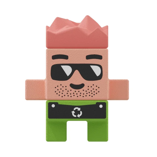 Marioinex - Klocki konstrukcyjne Waffle mini City Śmieciarka (903131) - zdjęcie 2