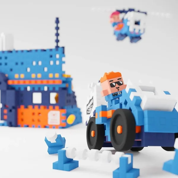 Marioinex - Klocki Mini Waffle City Posterunek Policji 280 elementów (905852) - zdjęcie 2