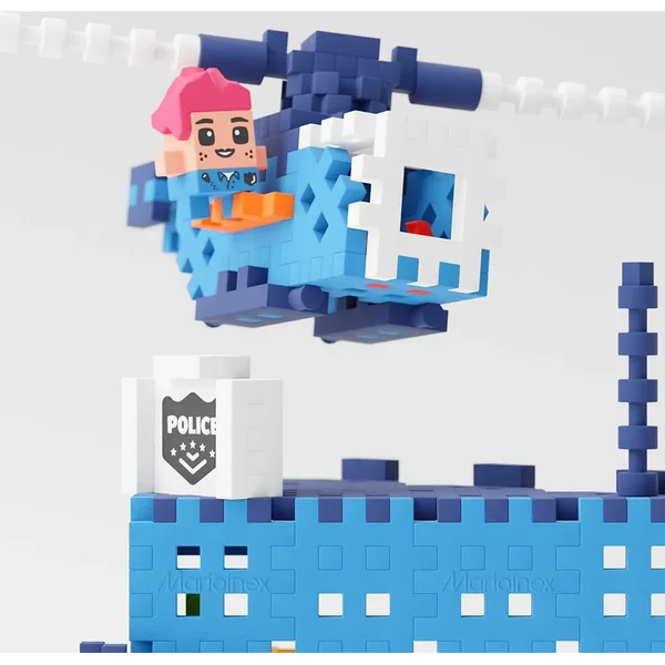 Marioinex - Klocki Mini Waffle City Posterunek Policji 280 elementów (905852) - zdjęcie 8