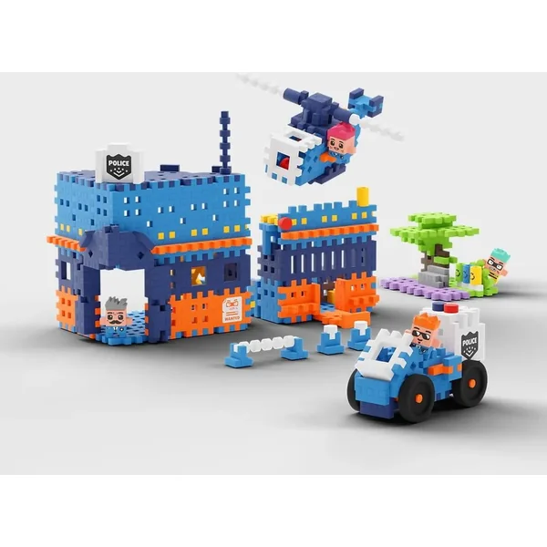 Marioinex - Klocki Mini Waffle City Posterunek Policji 280 elementów (905852) - zdjęcie 10