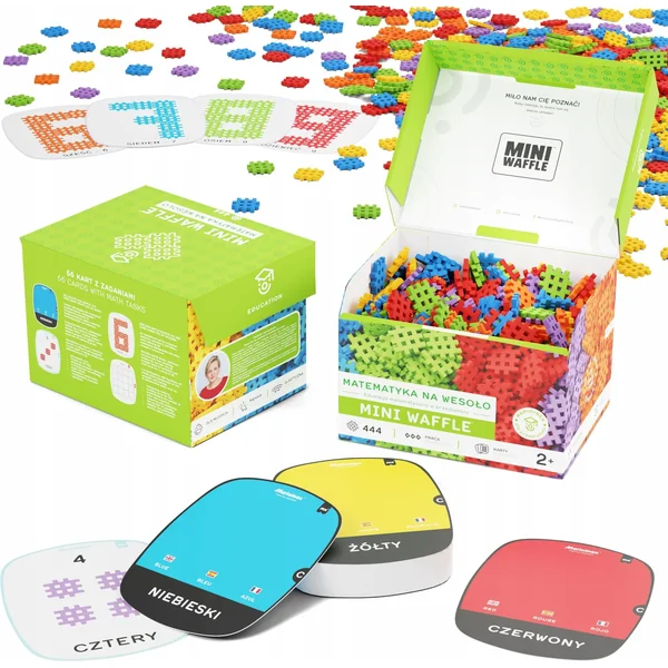 Marioinex - Klocki konstrukcyjne Wafle mini Matematyka na wesoło (444) - zdjęcie 3
