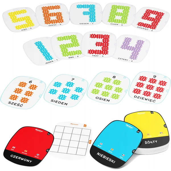 Marioinex - Klocki konstrukcyjne Wafle mini Matematyka na wesoło (444) - zdjęcie 4