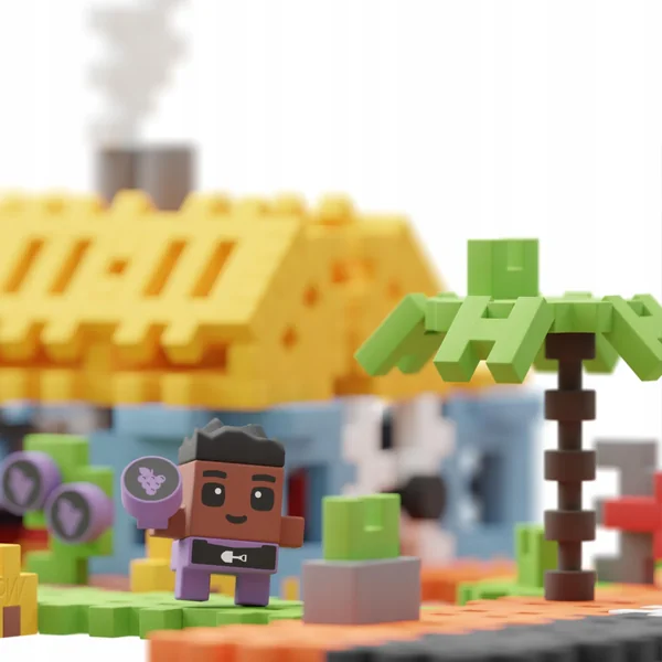 Marioinex - Klocki konstrukcyjne Waffle mini City Dom 148 elementów (904152) - zdjęcie 3