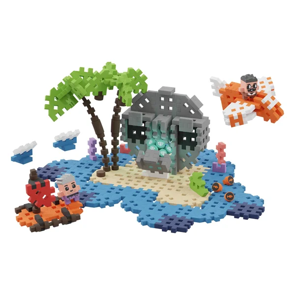Marioinex - Klocki konstrukcyjne Waffle mini Wyspa Skarbów (903148) - zdjęcie 2