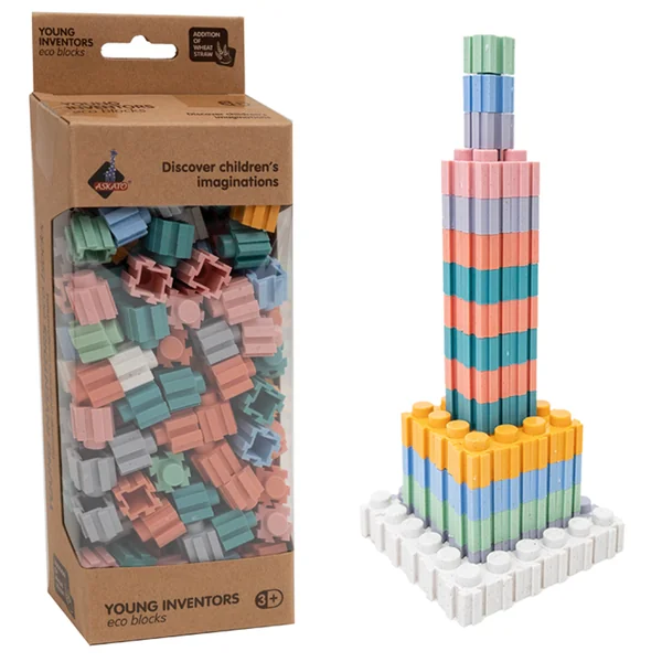 ASKATO - Eko klocki małych geniuszy konstrukcyjne (160El.) - zdjęcie 2