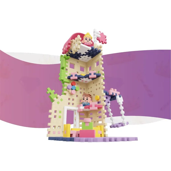 Marioinex - Klocki konstrukcyjne Waffle mini Księżniczka Wieża Fantazji (905791) - zdjęcie 2