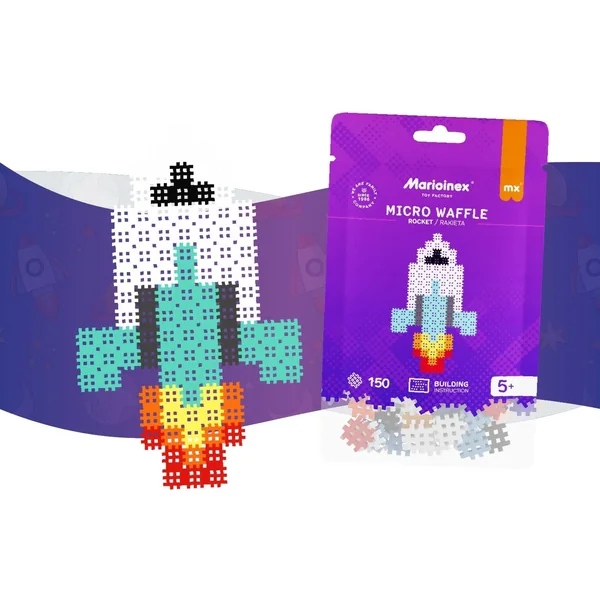 Marioinex - Micro Waffle 150 elementów Rakieta (903469) - zdjęcie 4