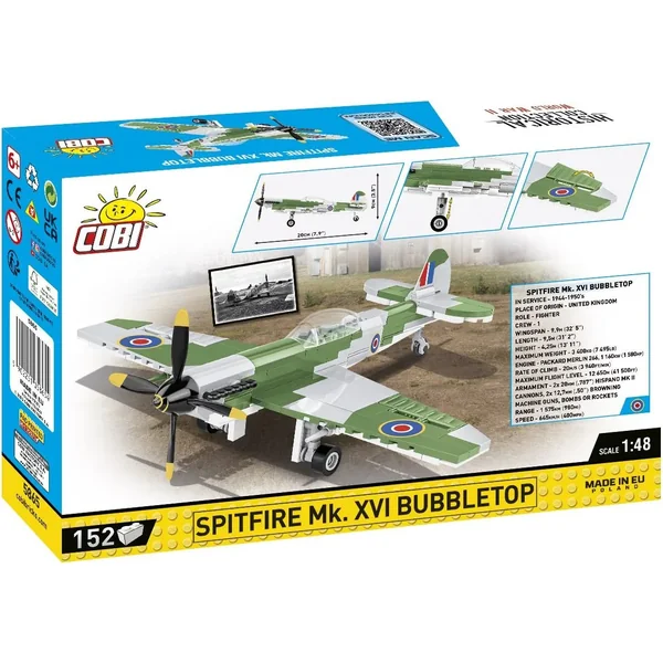 COBI - Klocki Supermarine Spitfire Mk.XVI Bubbletop (COBI-5865) - zdjęcie 2