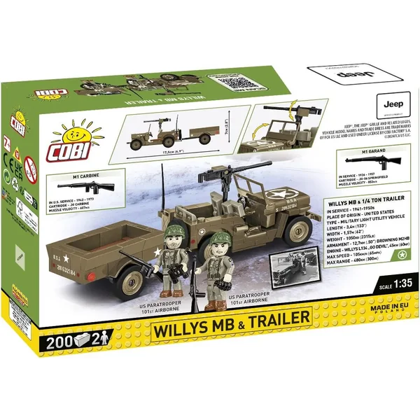 COBI - Klocki Willys MB & Trailer (COBI-3132) - zdjęcie 2