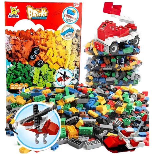 Norimpex - Klocki konstrukcyjne czerwone Straż Pożarna 1000 elementów (30875306)