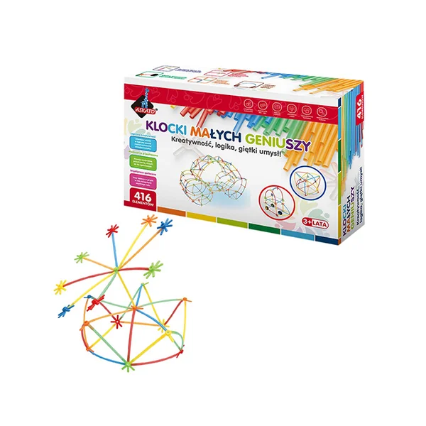 ASKATO - Klocki Małych Geniuszy Małe Słomki 416 elementów (30773103)