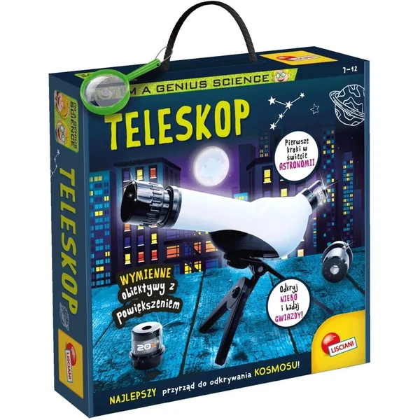 Lisciani - Teleskop astronomiczny z wymienialnymi obiektywami I'm a Genius (304-PL107131)