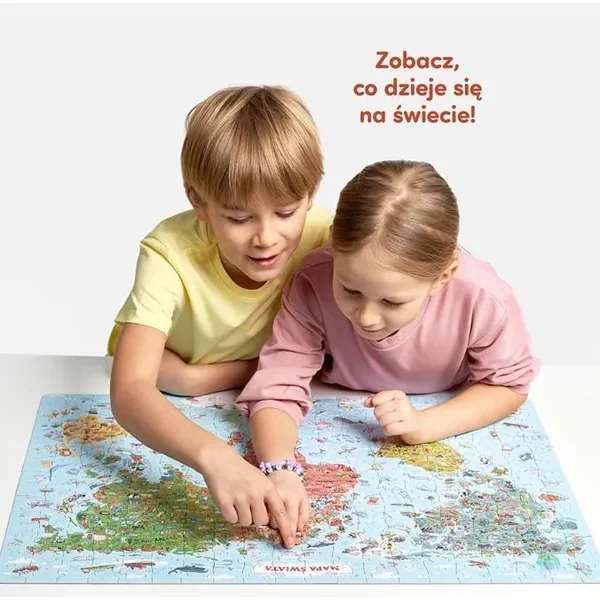 Bright Junior Media - Puzzle Odkrywcy Mapa świata 300 elementów (684723) - zdjęcie 3