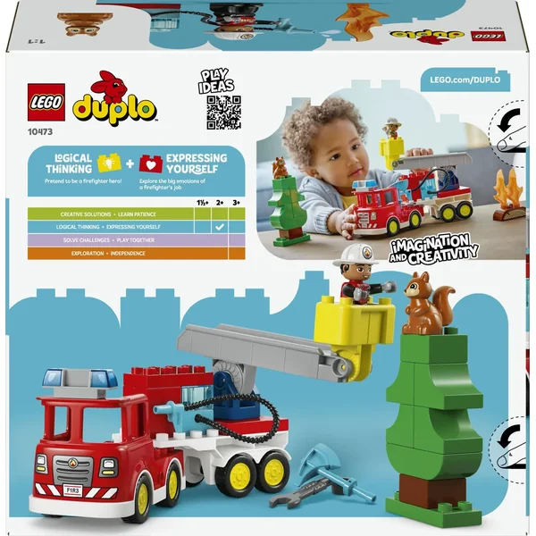 LEGO - Wóz Strażacki z Wężem i Strażakiem DUPLO (10473) - zdjęcie 2