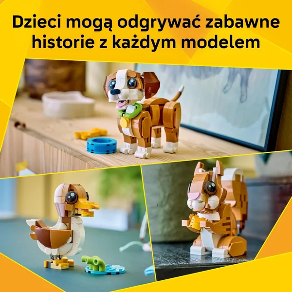 LEGO - Creator 3 w 1 Urocze Zwierzątka: Psotny Szczeniaczek (31382) - zdjęcie 5