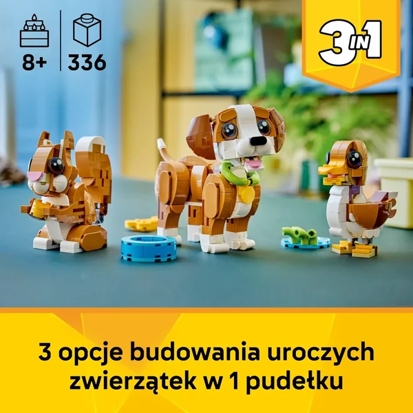 LEGO - Creator 3 w 1 Urocze Zwierzątka: Psotny Szczeniaczek (31382) - zdjęcie 8