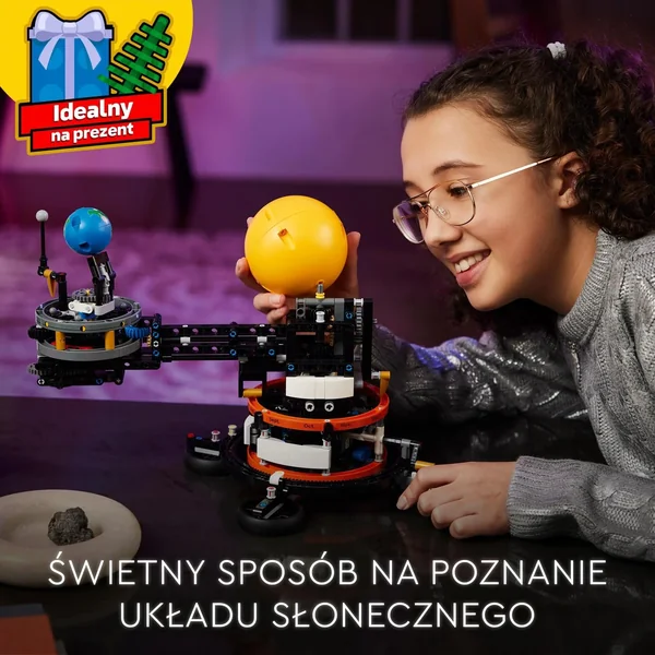 LEGO Technic - Model Układu Słonecznego 526 el. Planeta Ziemia i Księżyc na orbicie (42179) - zdjęcie 6