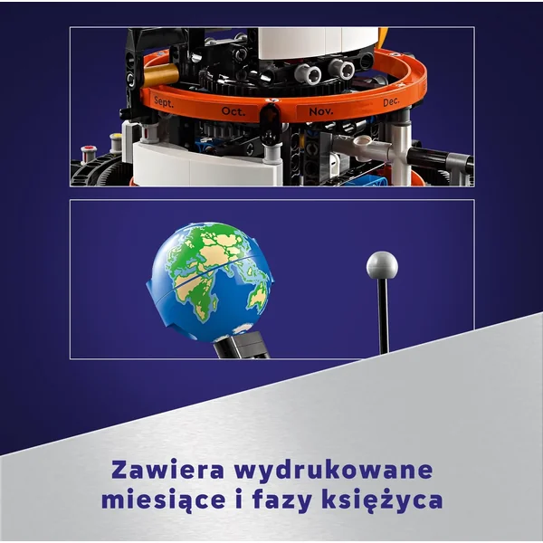 LEGO Technic - Model Układu Słonecznego 526 el. Planeta Ziemia i Księżyc na orbicie (42179) - zdjęcie 7