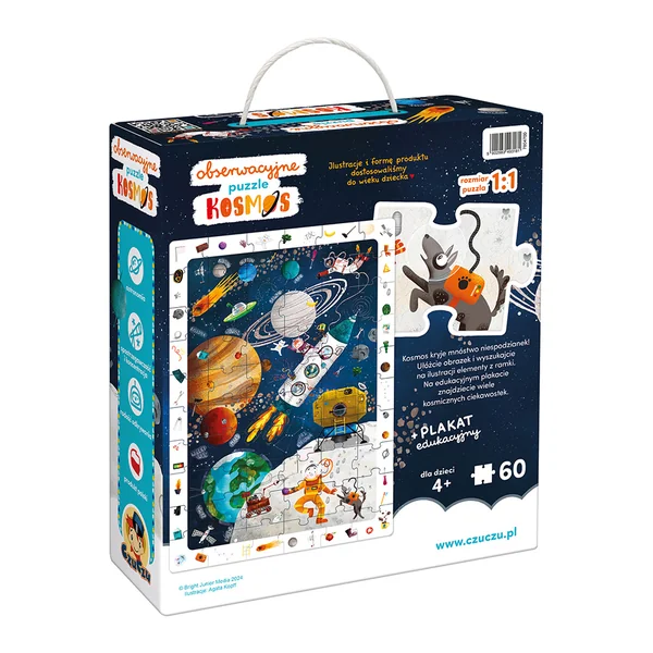 Bright Junior Media CzuCzu Puzzle Kosmos 60 el. z plakatem edukacyjnym dla dzieci 4+ - zdjęcie 2