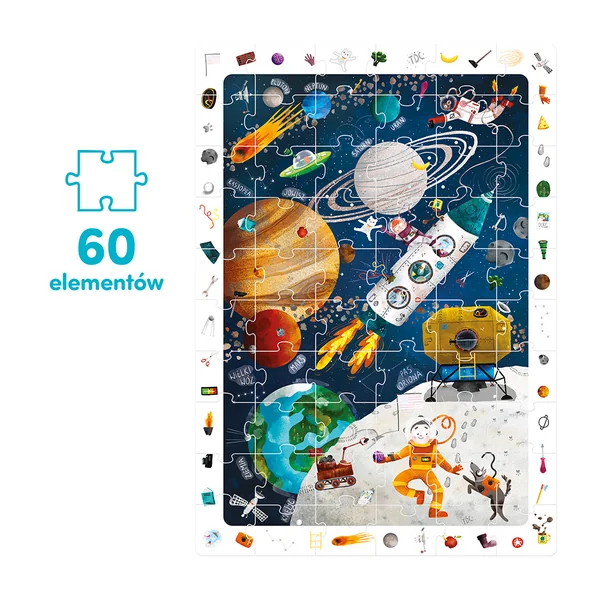 Bright Junior Media CzuCzu Puzzle Kosmos 60 el. z plakatem edukacyjnym dla dzieci 4+ - zdjęcie 3
