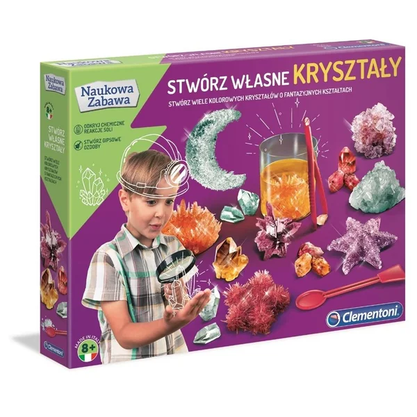 Clementoni - Naukowa zabawa. Stwórz własne kryształy (317245)