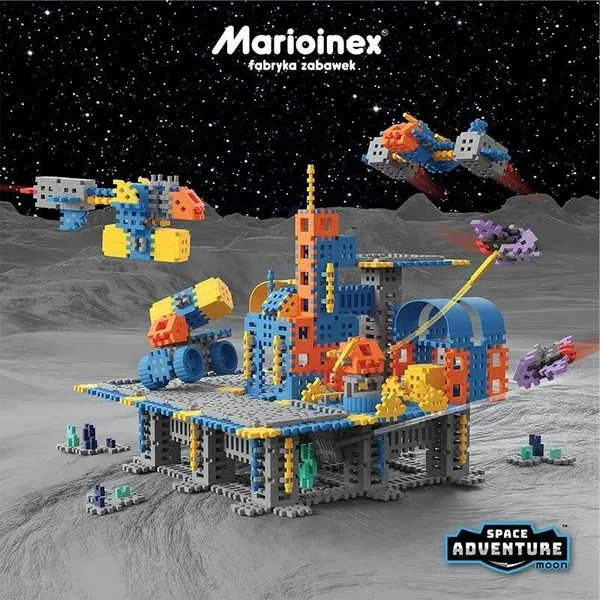 Marioinex - Klocki Mini Waffle Kosmiczna Baza 618 el (453181) - zdjęcie 3