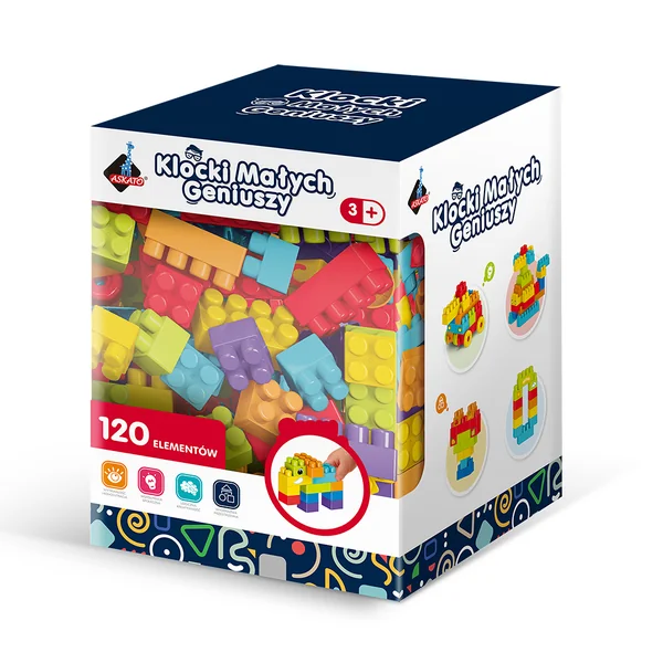 Askato - Klocki małych geniuszy 120 elementów
