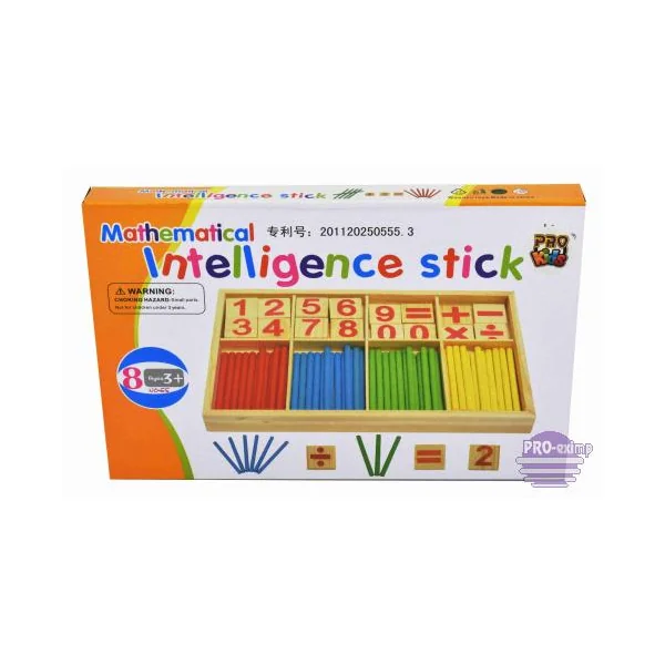 Nauka liczenia na patyczkach drewnianych