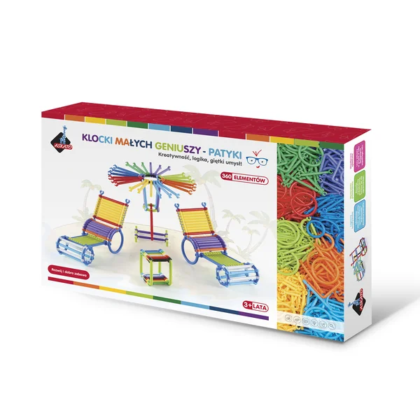 Klocki małych geniuszy - Patyki 360 elementów - zdjęcie 2