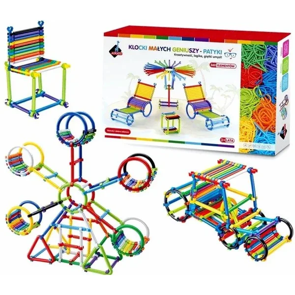Klocki małych geniuszy - Patyki 360 elementów - zdjęcie 4
