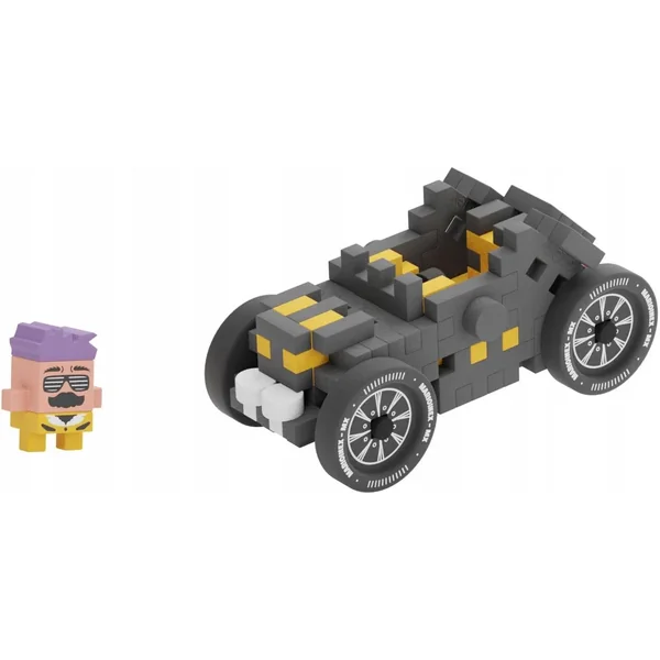 Marioinex - Klocki konstrukcyjne Waffle mini Cars Grey Oldtimer 50 elementów - zdjęcie 3