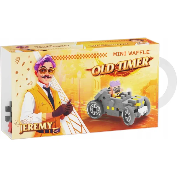 Marioinex - Klocki konstrukcyjne Waffle mini Cars Grey Oldtimer 50 elementów - zdjęcie 4