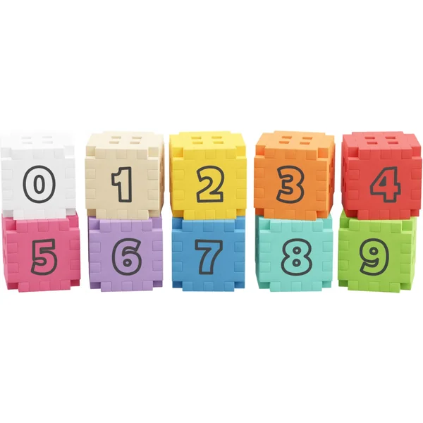 Marioinex - Klocki konstrukcyjne Wafle mini edu Kostki Matematyczne 60 elementów - zdjęcie 2