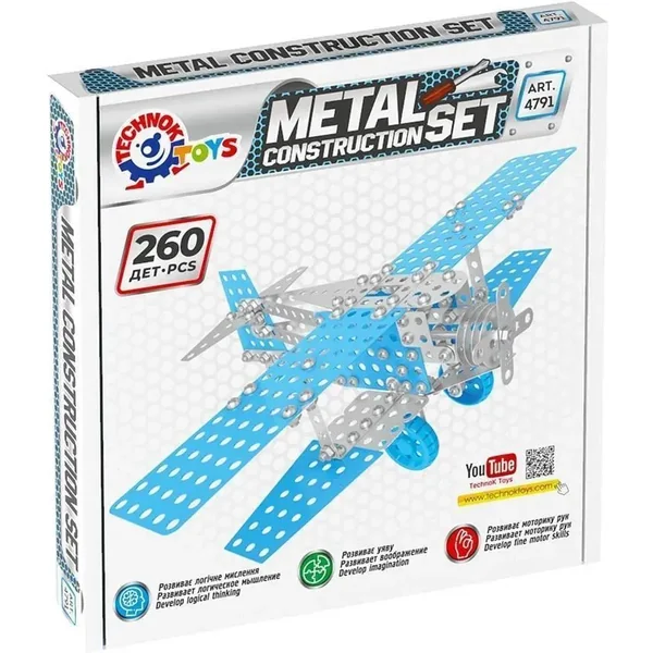 Technok - Zestaw konstrukcyjny samolot dwupłatowy (647236) - zdjęcie 2