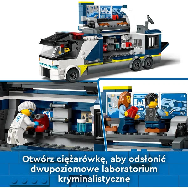 LEGO - City Policyjna ciężarówka z laboratorium kryminalnym (60418) - zdjęcie 6