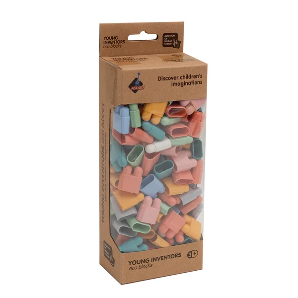 ASKATO - Eko klocki małych geniuszy cegiełki (153El.)