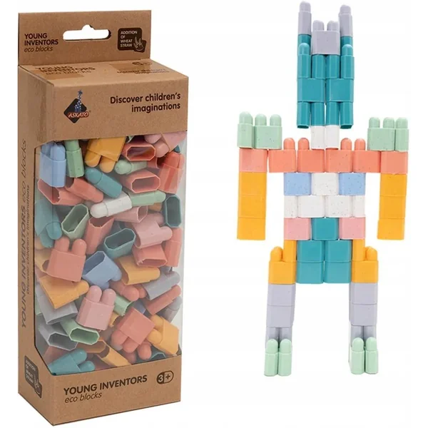 ASKATO - Eko klocki małych geniuszy cegiełki (153El.) - zdjęcie 2