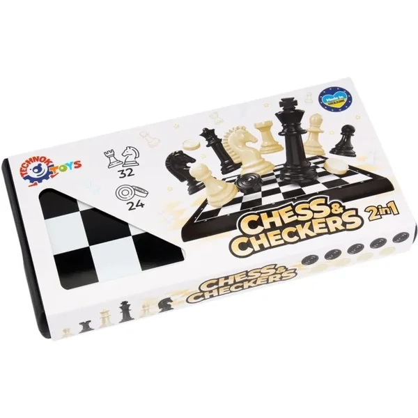 Technok - Zestaw 2w1 do gry w szachy i warcaby (693412)