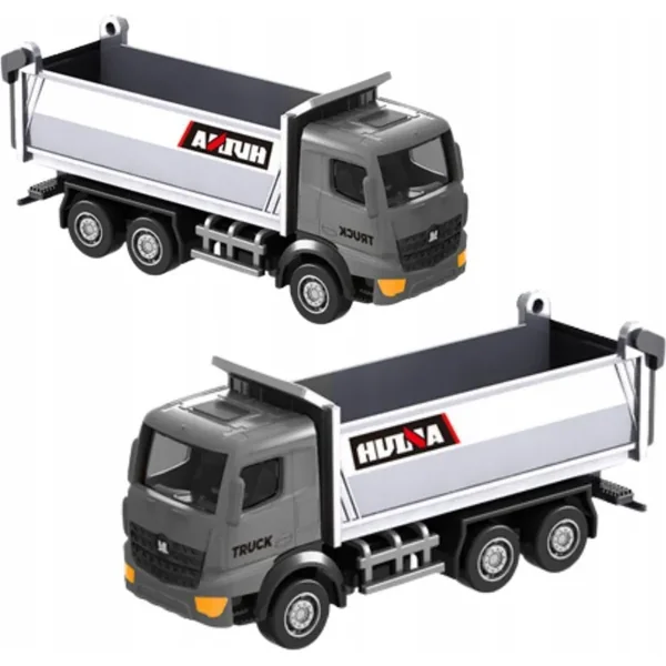 Leantoys - Wywrotka metalowa srebrna 1:80 (687514) - zdjęcie 2