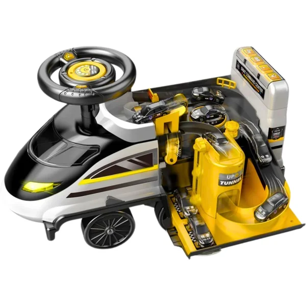 Maksik - Jeździk z parkingiem 2w1 Policja czarna (712068) - zdjęcie 2