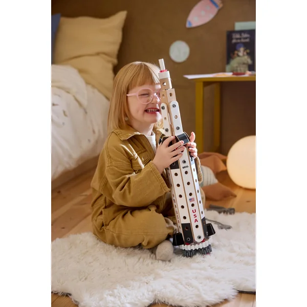 Ravensburger - Klocki Drewniane Rakieta Apollo (63460700) - zdjęcie 6